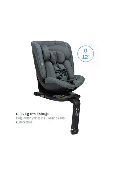 MAXİ-COSİ Maxi-cosi Spinel 360 S I-size Dönebilen Yatabilen Isofix'li 0-36 Kg Oto koltuğu Authentic Graphite