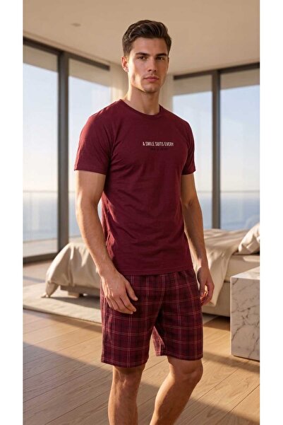 Sude HOMEWEAR PÁNSKÉ KRÁTKÉ RUKÁVOVÉ ŠORTKY PYŽAMOVÝ OBLEK