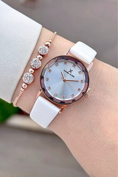 Daniel Klein Bronze Case White Color Strap 28 mm 2 Years Warranty Women's Wri...