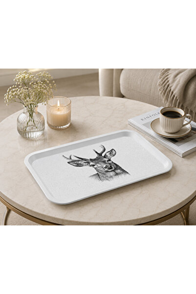 Zucci Home Decorative 20X30 Rectangular White Presentation and Serving Tray w...