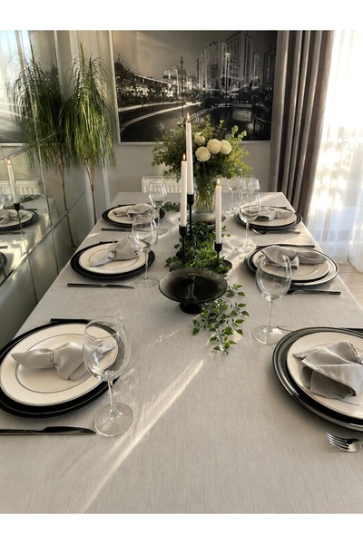 Decamor home Βασιλικό Γκρι Τραπεζομάντιλο (ΔΕΝ ΠΕΡΙΛΑΜΒΑΝΕΤΑΙ ΧΑΡΤΟΠΕΤΣΕΤΑ)