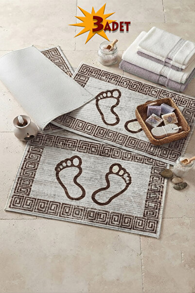 Thalia Home Footprint Bath Mat 40cmx60cm Coffee Mat