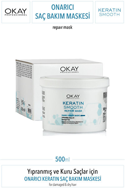 Okay Saç Bakım Maskesi Smooth Keratin 500ml Profesyonel