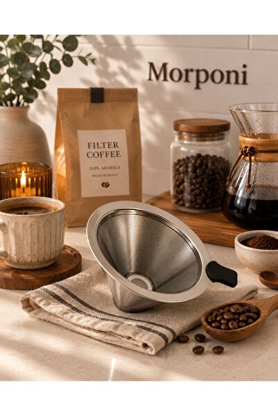 Qerhome Steel Coffee Filter, Coffee Filter Tool
