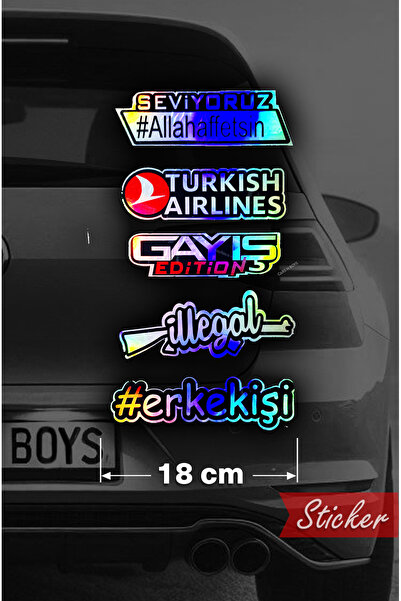 CARSNBOYS حروف النافذة الخلفية للسيارة، موديل جديد مع صورة ثلاثية الأبعاد، با...