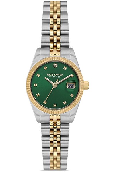 Dice Kayek Dk.1.Ag1424.04 Calendar and Stone Design 5 Atm Water Resistant Met...
