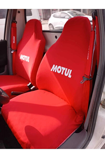 TKY Motul Oto Servis Kılıfı Kırmızı 4 Parça (Tüm Koltuklar İçin)