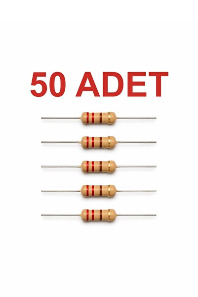 Rodevino 50 Adet 220R Direnç 220 Ohm 1/4W LED Akım Sınırlama Arduino devre el...