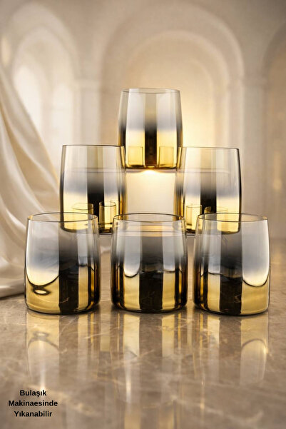 rova tr Alin Series Special Design Glass Cup Set for 6 People - Modern Water,...