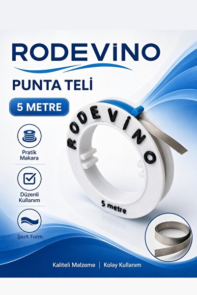 Rodevino 5 Metre Nikel Şerit Levha Pil Punta Teli ( 0.1 Mm Kalınlık , 5 Mm En )