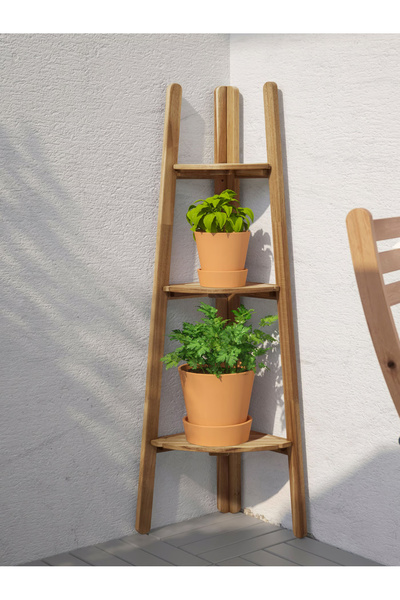 IKEA ASKHOLMEN حامل نباتات, بني غامق 116*45*32 سم
