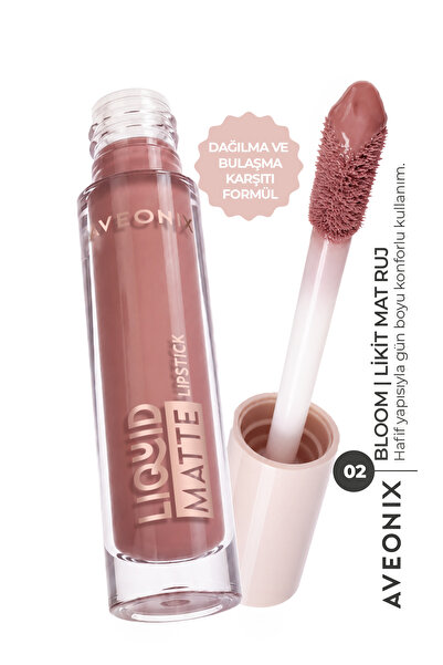 AVEONIX Liquid Matte Gün Boyu Kalıcı Bulaşmayan Formül Yoğun Pigment Lipstick