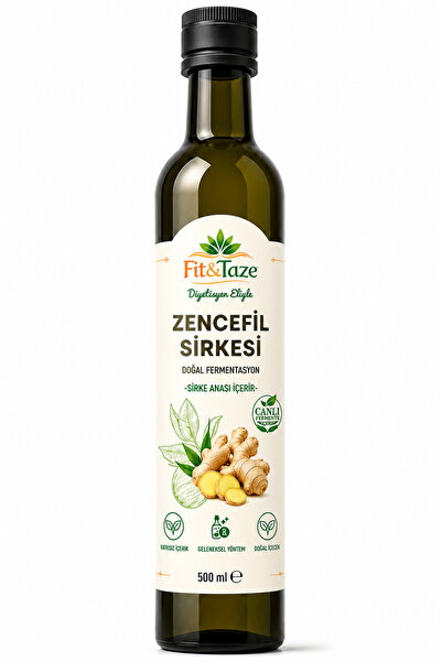 Diyetisyen Eliyle Doğal Fermantasyon Zencefil Sirkesi Cam Şişe 500 ml