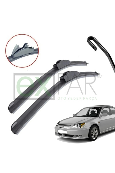 EXPAR OTO HONDA CİVİC ÖN CAM SİLECEK SÜPÜRGESİ TAKIMI 2001 - 2006 CİVİC 1.6 V...