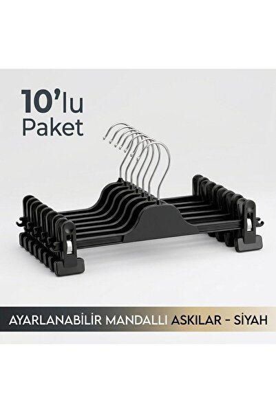Semak Plastik 10 ADET MANDALLI PANTOLON ASKIS