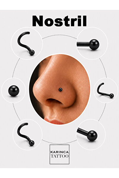 Karınca Piercing Burun Piercingi Cerrahi Çelik Nostril (Karınca Tattoo)
