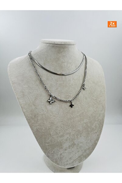 Bozhi Steel Necklace Silver Elegant Gift