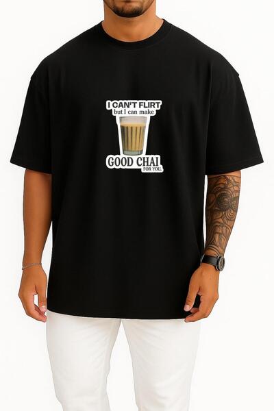 Bahriyeli Collection Oversize I Can'T Flirt but I Can Make You a Nice Tea Uni...