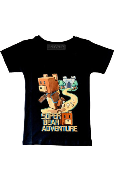 LİN GRUP Super Bear Adventure εμπριμέ μπλουζάκι από βαμβάκι για κορίτσια και ...