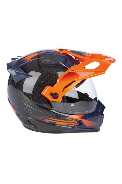 Klim Krios Pro Carbon Echo Adv Rally Motosiklet Kaskı Siyah Oranj