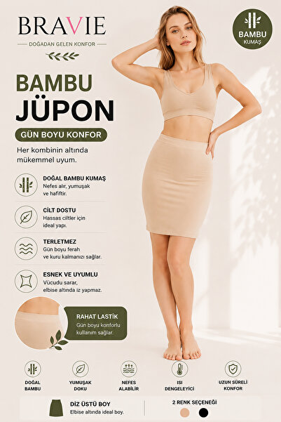 Bravie Kadın Midi (Orta) Boy Bambu Jüpon 300