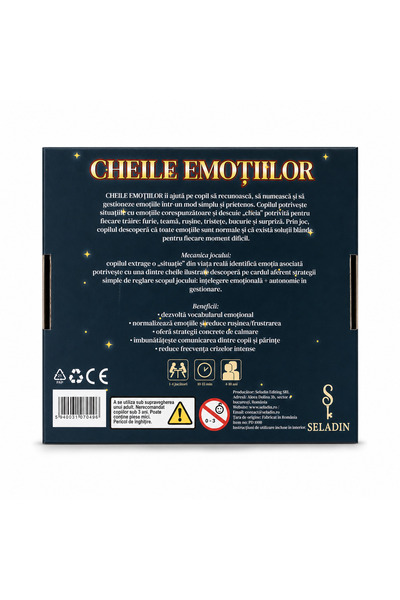 SELADIN Joc educativ, Seladin, Cheile Emotiilor, pentru intelegerea si gestionarea emotiilor, 3-10 ani