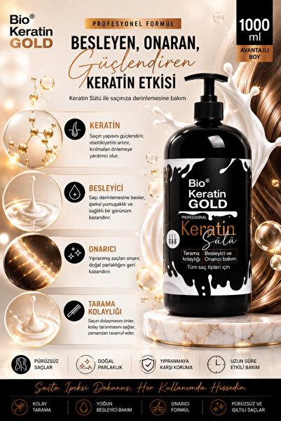 Bio Keratin Gold Keratin Bakım Sütü 1000 Ml