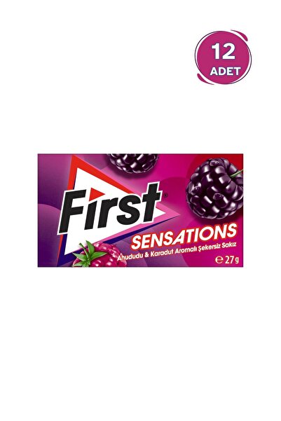 First Sensations Ahududu & Karadut Aromalı Sakız 27 gr - 12 Adet