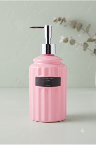 KLARHAUS Modern Liquid Soap Dispenser - Colored Glass Kitchen Detergent and L...