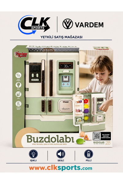 Vardem Aksesuarlı 28 Parça Buzdolabı - Işıklı , Müzikli , Buhar Çıkaran