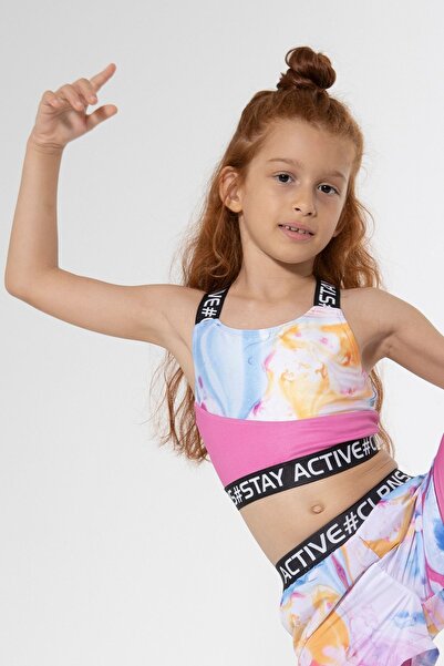 Colorinas Stay Active Tricou sport crop pentru fete