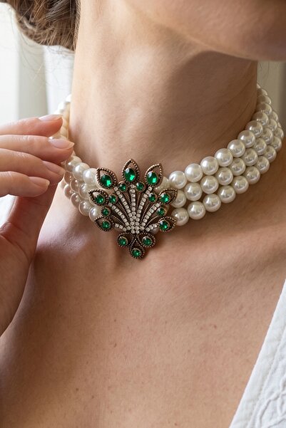 FAYRA ACCESSORIES Hayat Ağacı Figür İnci Kolye