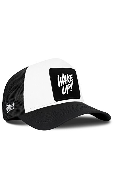 BlackBörk Wake Up Logo Crno-bela kapa za kamiondžije