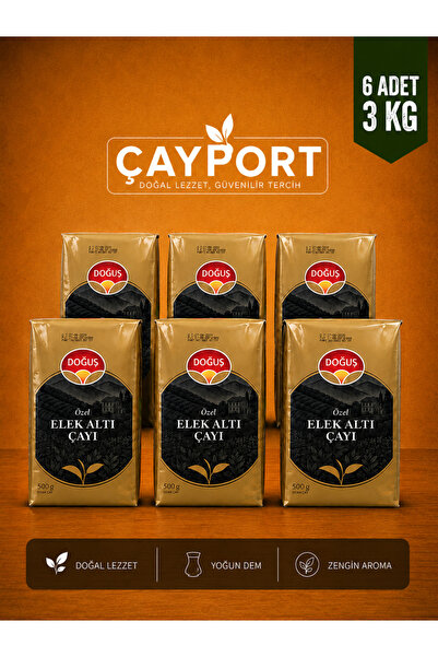 Doğuş Çay Doğuş Özel Elek Altı Siyah Çay 500 gr x 6 Adet (3 KG) Yoğun Demli D...