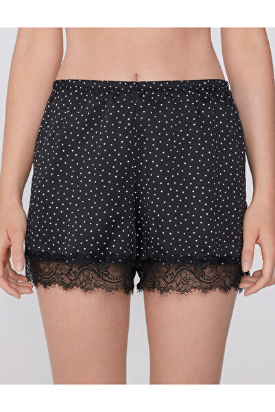 Evendi Pantaloni de pijama, Negru/Alb