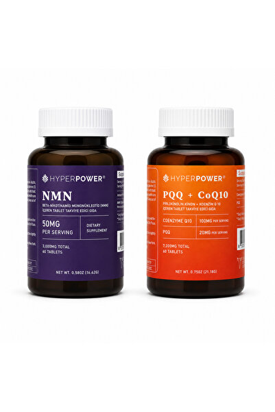 Hyperpower NMN (50 mg) 60 Tablet & PQQ (20 mg) + CoQ10 (100 mg) 60 Tablet – 2...