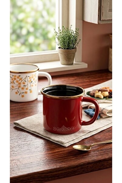 Bonera Enamel Mug 550 ml Red - Mug