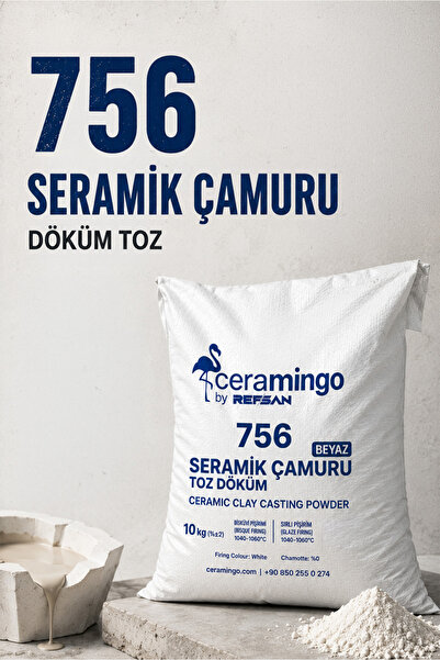 RefSan 756 Seramik Çamuru Döküm Toz (1050°C) -10 Kg