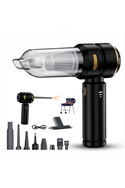 HASEPE Aspirator Auto Portabil 4 In 1, 100W, Acumulator 6000mAh, 3 Viteze, HE...