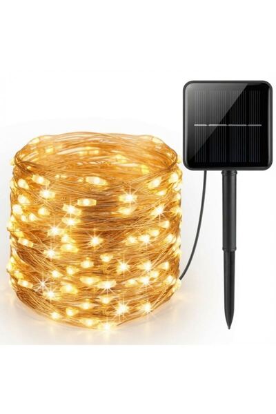 Sezy 11 Metre 100 Led Solar Enerjili Günışığı Led Işık Bahçe Aydınlatma Güneş...