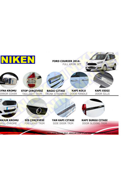 Niken Ford Courier Full Krom Seti Komple Nikelaj Kaplama