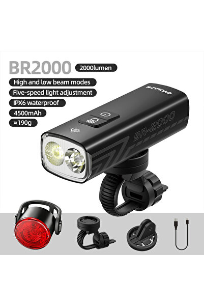 Choice BR2000 and Taillight 2000 Lumens CYCLAMI Bike Headlight Bicycle Flashl...