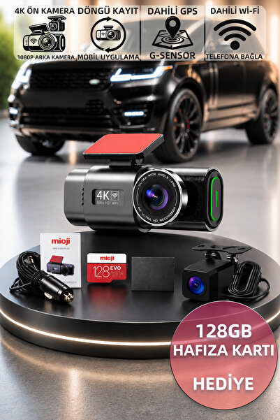 Mioji G300 Plus 4K GPS G-Sensör Gece Görüşü Wifi Arka-Ön Araç İçi Kamera + (1...