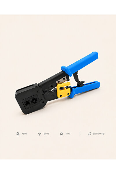 MVLH Cat7 Cat6 Cat5 Uyumlu RJ45 Çakma Pensesi - Profesyonel İnternet Kablosu ...