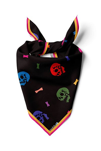 Modabutik Violla Kurukafa Desenli Bandana