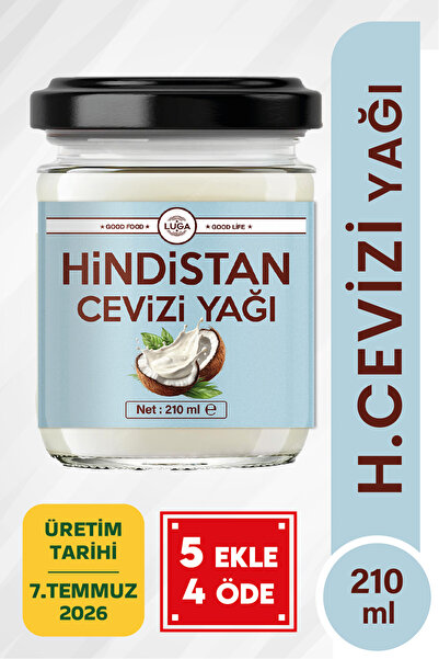 Luga Hindistan Cevizi Yağı - Soğuk Sıkım, %100 Saf ve Doğal, Katkısız, Yeni Ü...