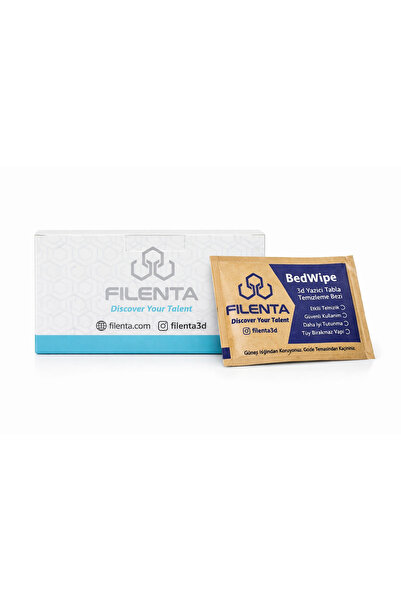 Filenta 3d Yazıcı İçin Tabla Temizleme Islak Mendili 10'lu Paket