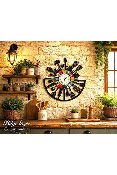Genel Markalar bilge Tasarım Mutfak ( kitchen ) Duvar Saati 40 x 40 CM