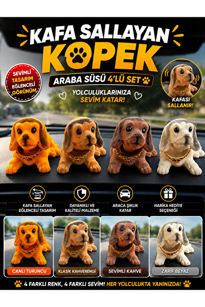 TRUST STORE KAFA SALLAYAN KÖPEK ARABA SÜSÜ 4 LÜ SET
