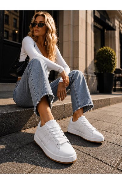 erfleks Erflex White Unisex Lace-Up Shoes